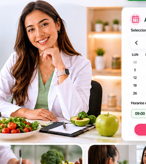 Nutricionista profesional atendiendo consulta